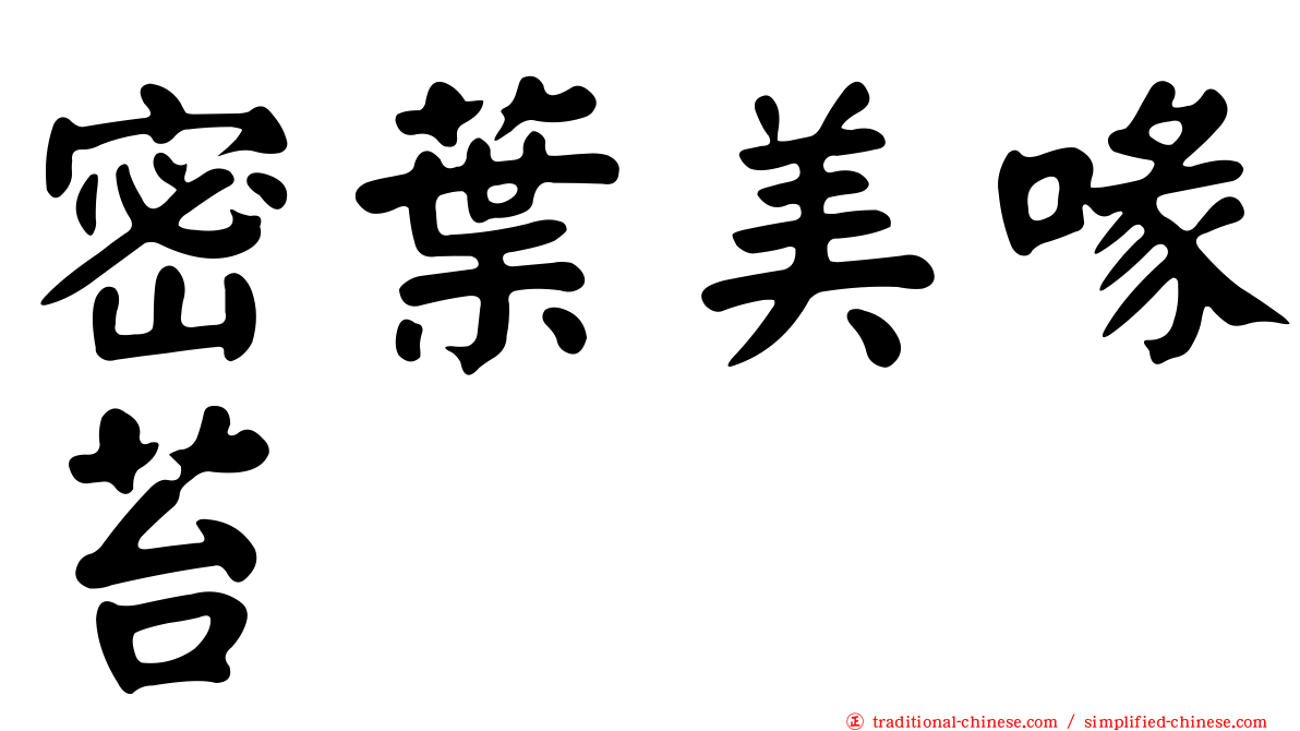 密葉美喙苔