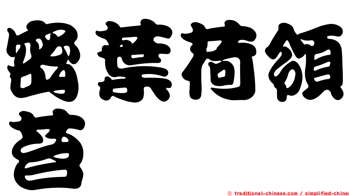 密葉荷領苔