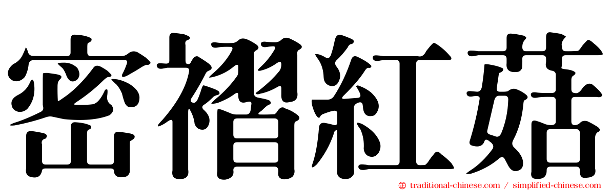 密褶紅菇