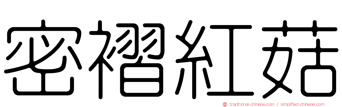 密褶紅菇