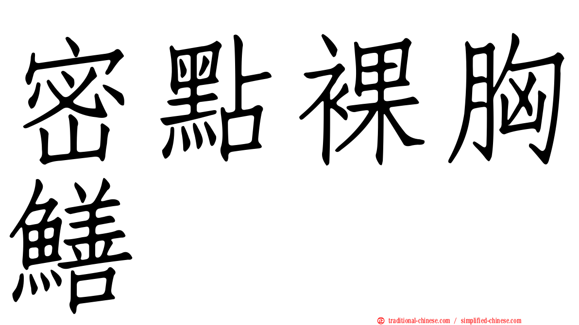 密點裸胸鱔