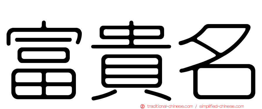 富貴名