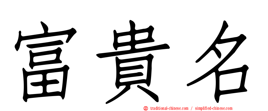 富貴名