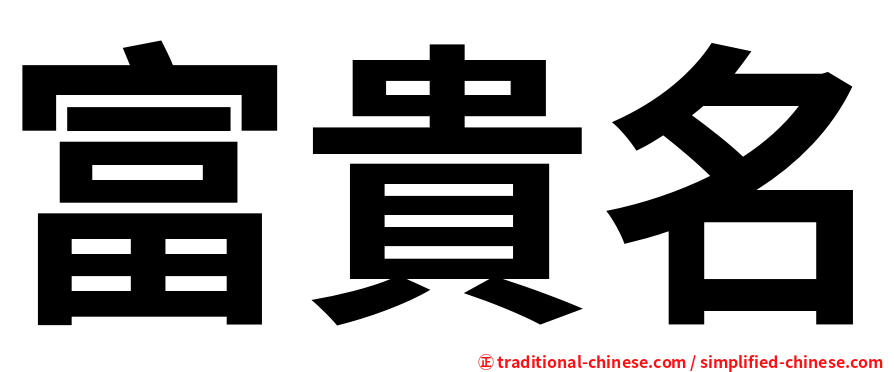 富貴名
