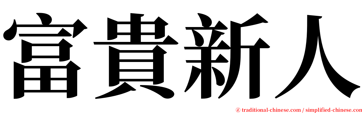 富貴新人 serif font