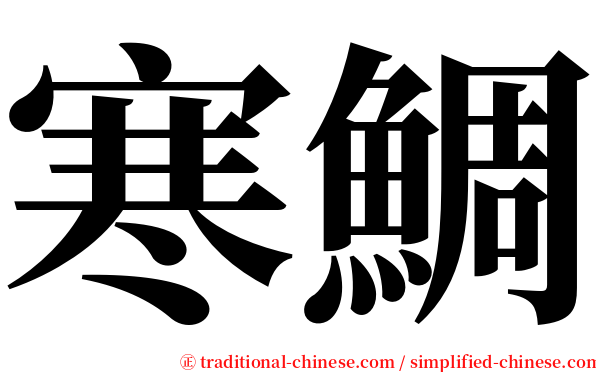 寒鯛 serif font