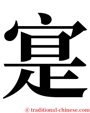 寔 serif font