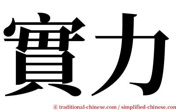 實力 serif font
