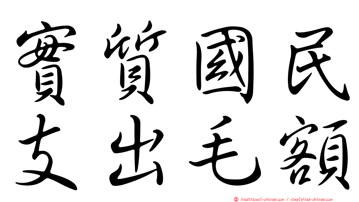 實質國民支出毛額