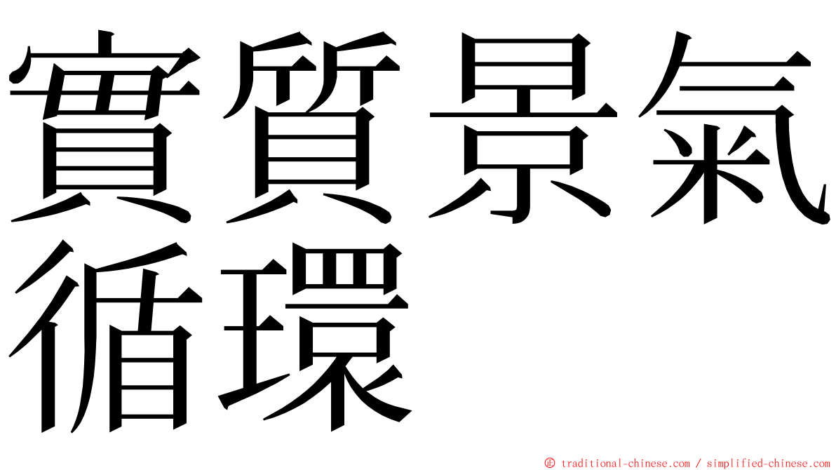 實質景氣循環 ming font