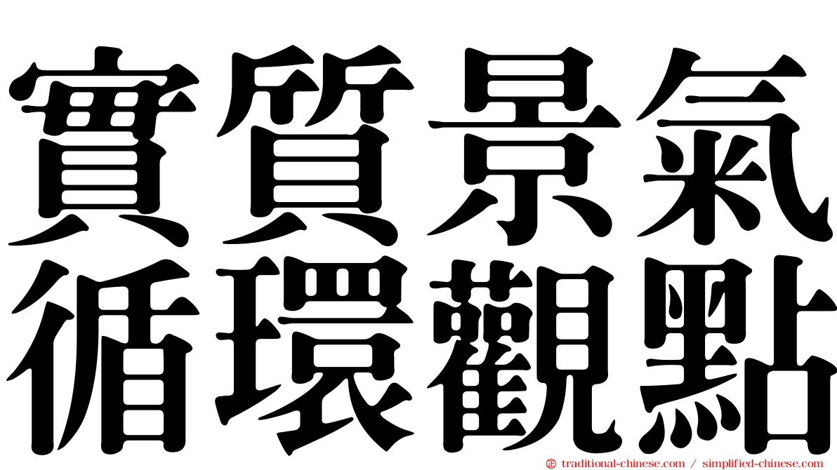 實質景氣循環觀點