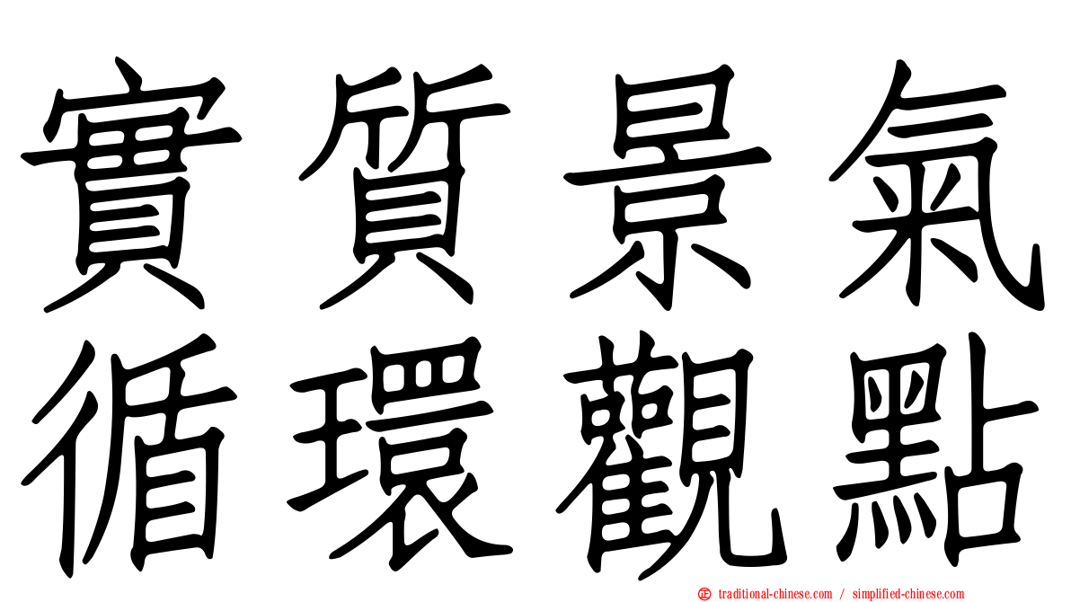 實質景氣循環觀點