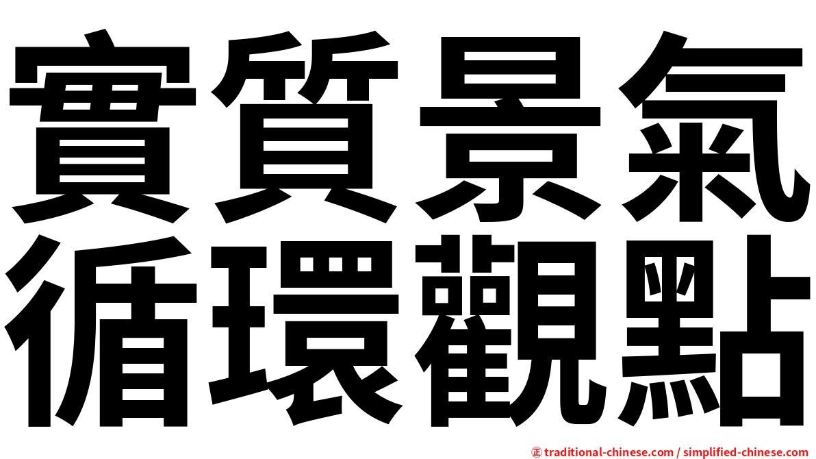 實質景氣循環觀點