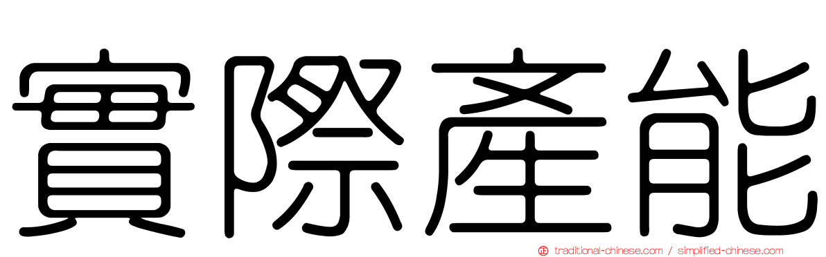 實際產能