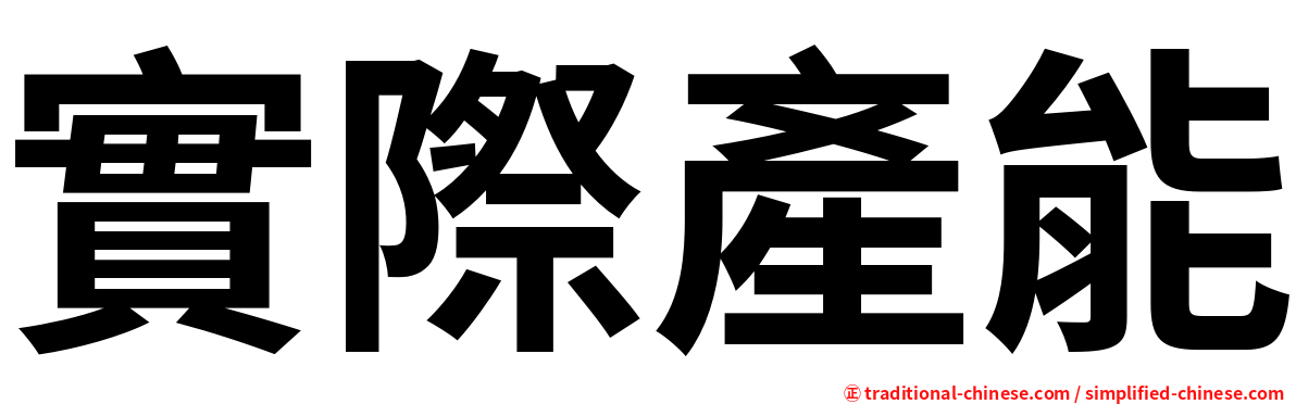 實際產能