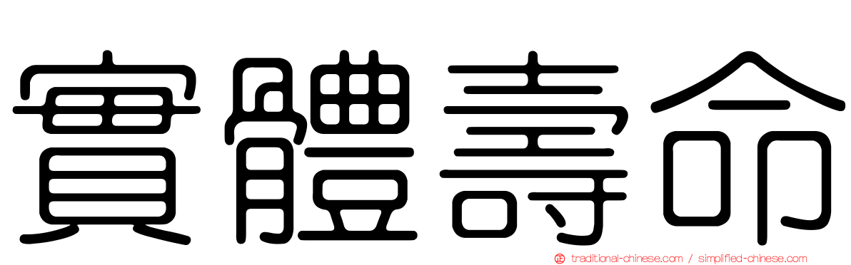 實體壽命