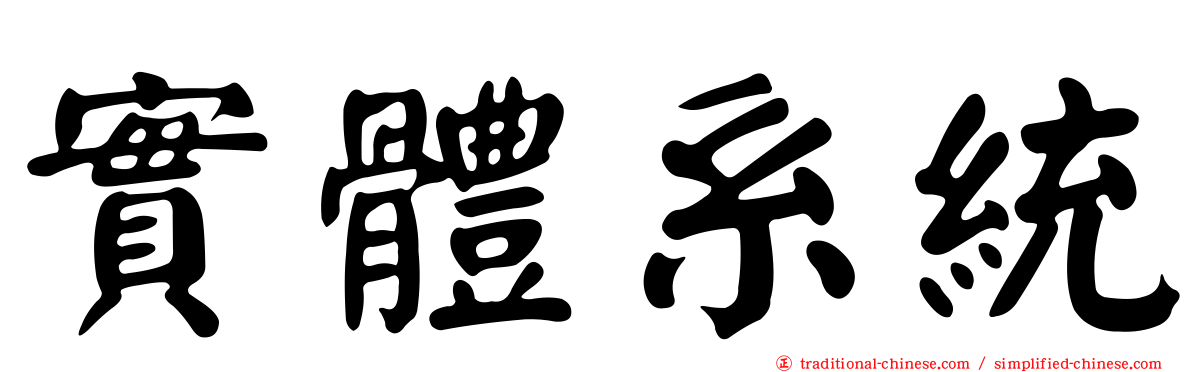 實體系統