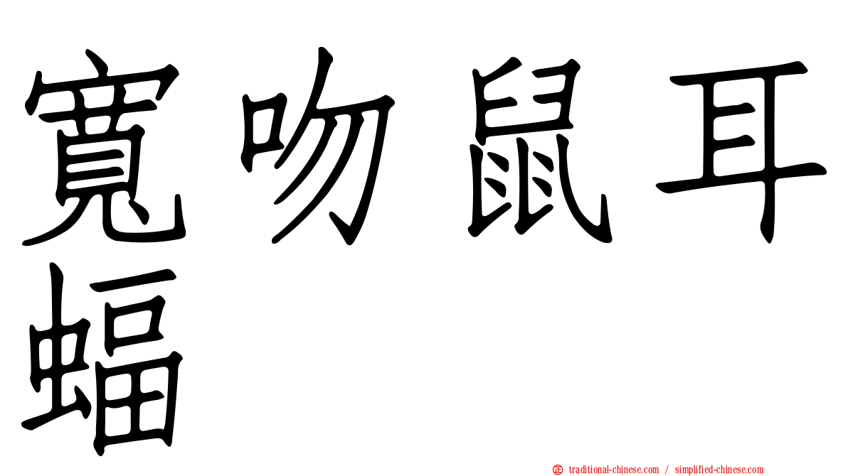 寬吻鼠耳蝠