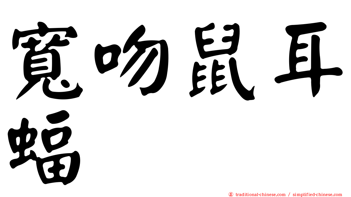 寬吻鼠耳蝠