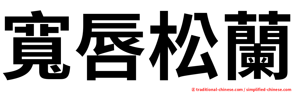 寬唇松蘭