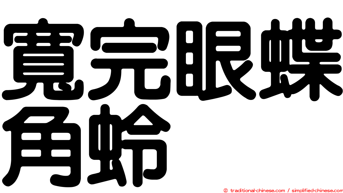 寬完眼蝶角蛉
