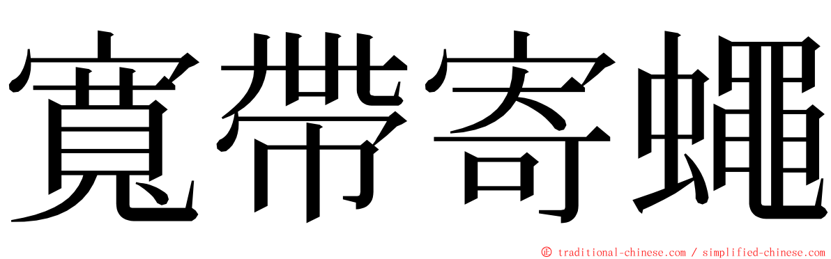 寬帶寄蠅 ming font