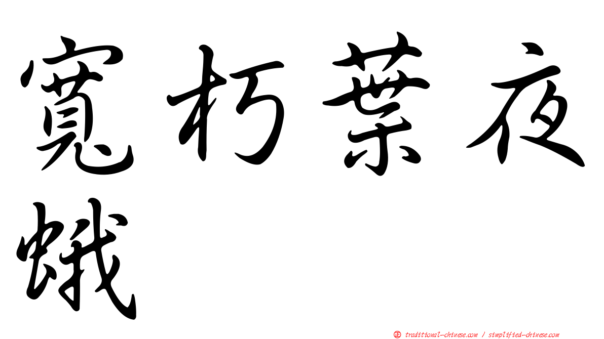 寬朽葉夜蛾