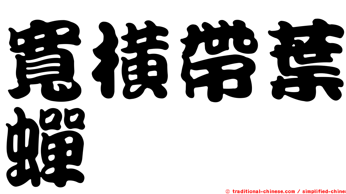 寬橫帶葉蟬