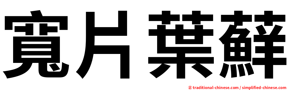 寬片葉蘚