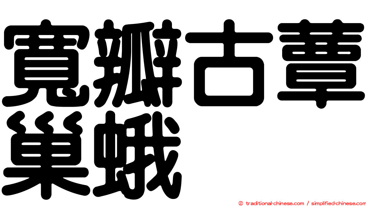 寬瓣古蕈巢蛾