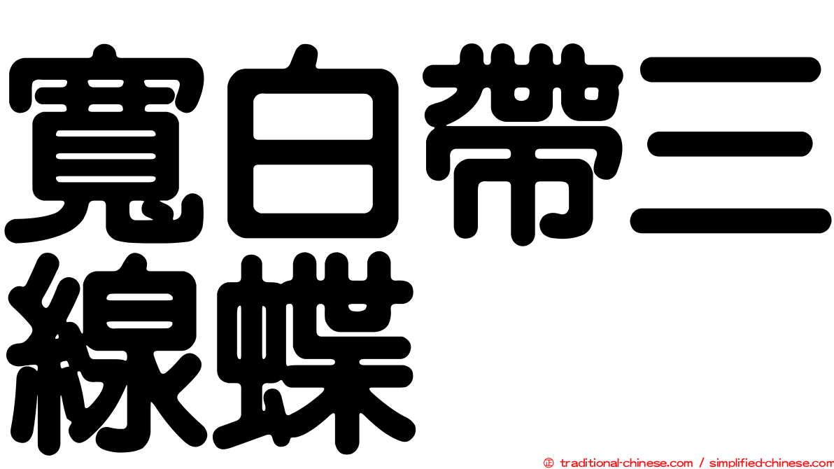 寬白帶三線蝶