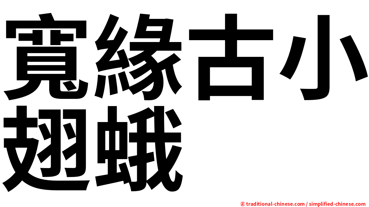 寬緣古小翅蛾