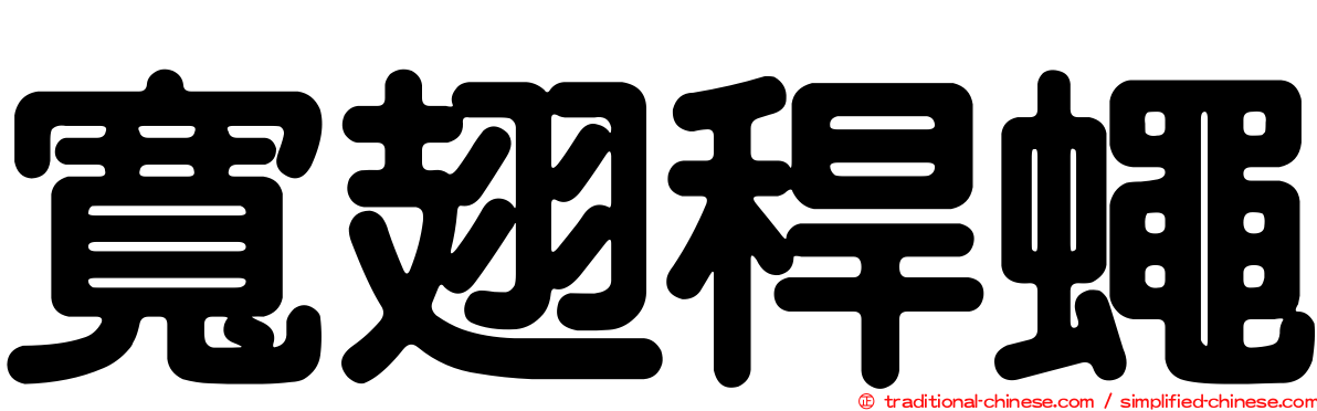 寬翅稈蠅