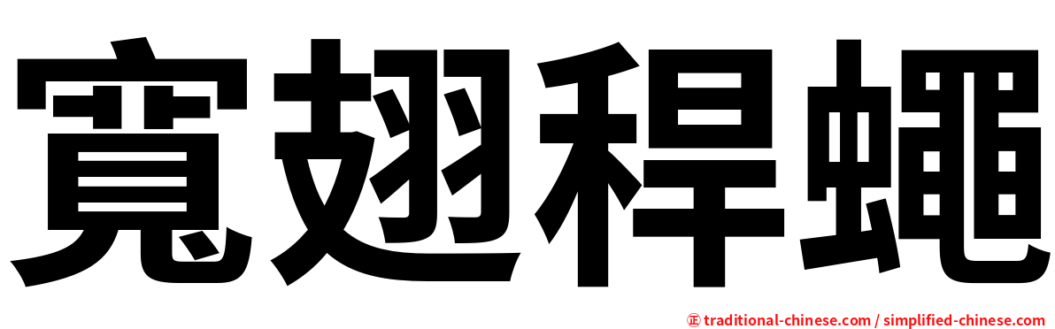寬翅稈蠅