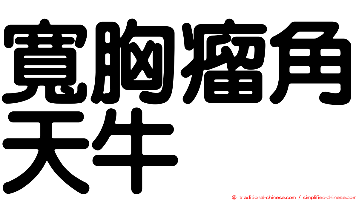 寬胸瘤角天牛