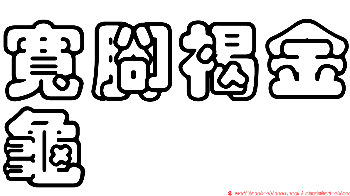 寬腳褐金龜