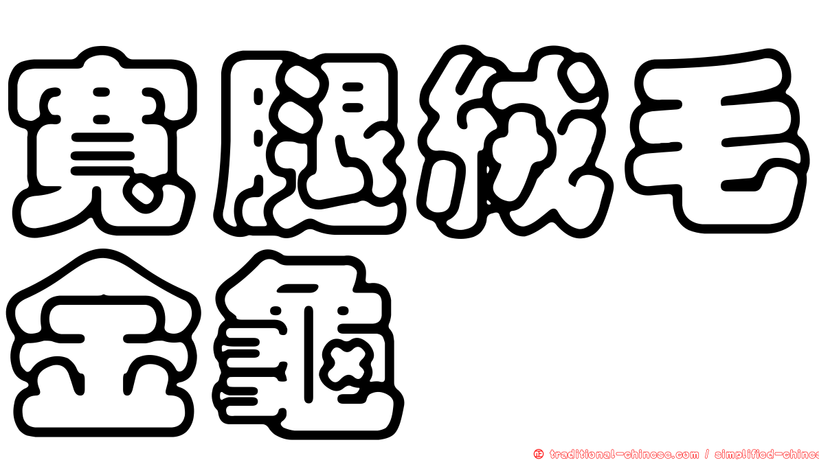 寬腿絨毛金龜