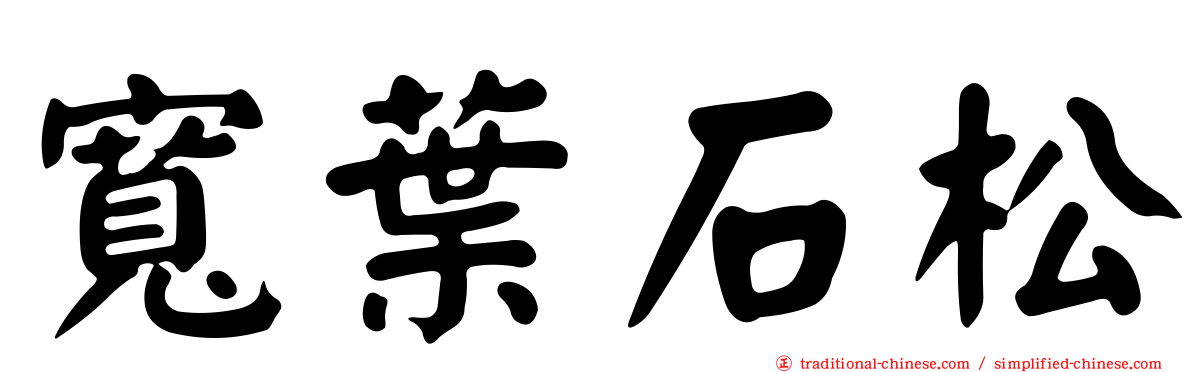寬葉石松