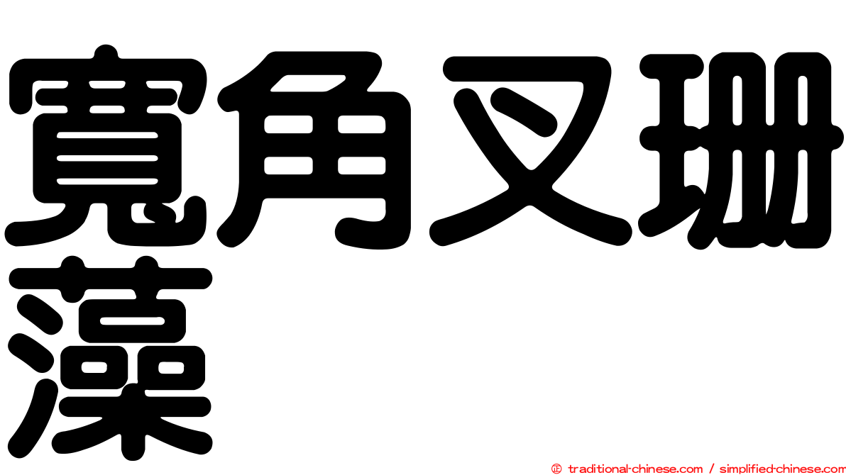 寬角叉珊藻