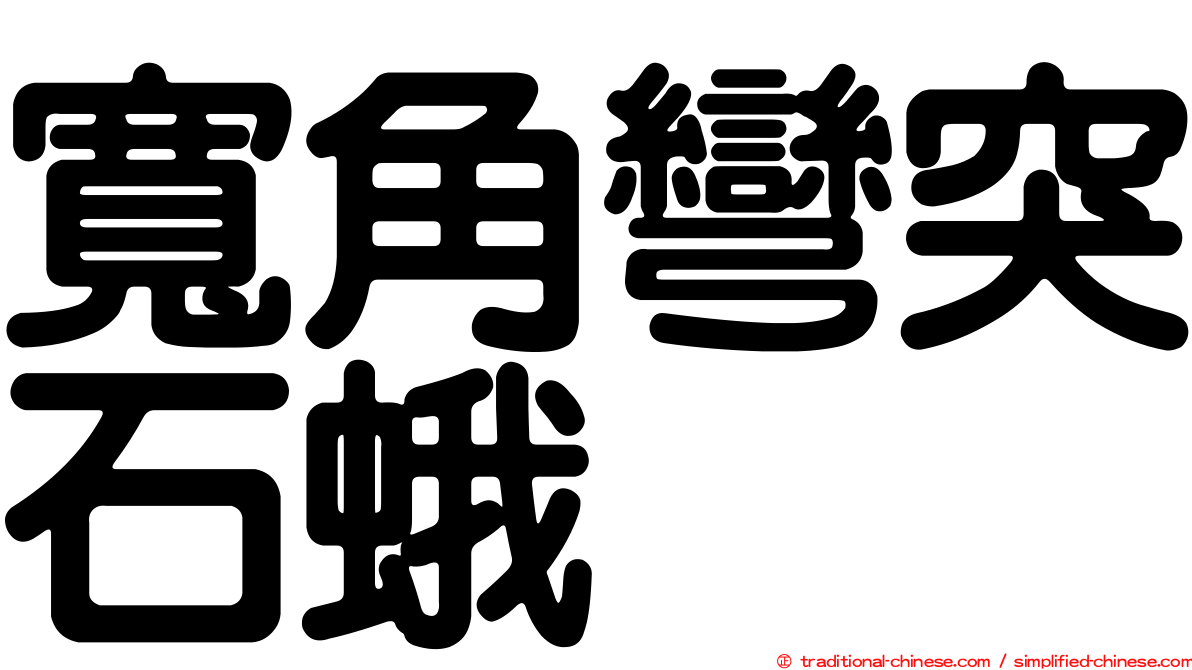 寬角彎突石蛾