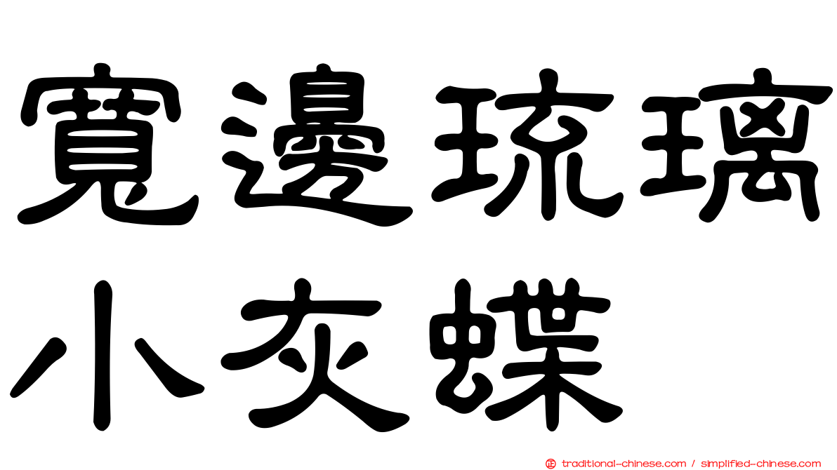寬邊琉璃小灰蝶