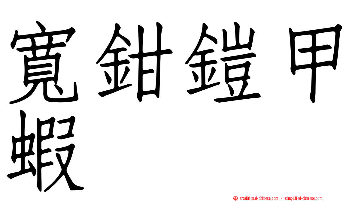 寬鉗鎧甲蝦