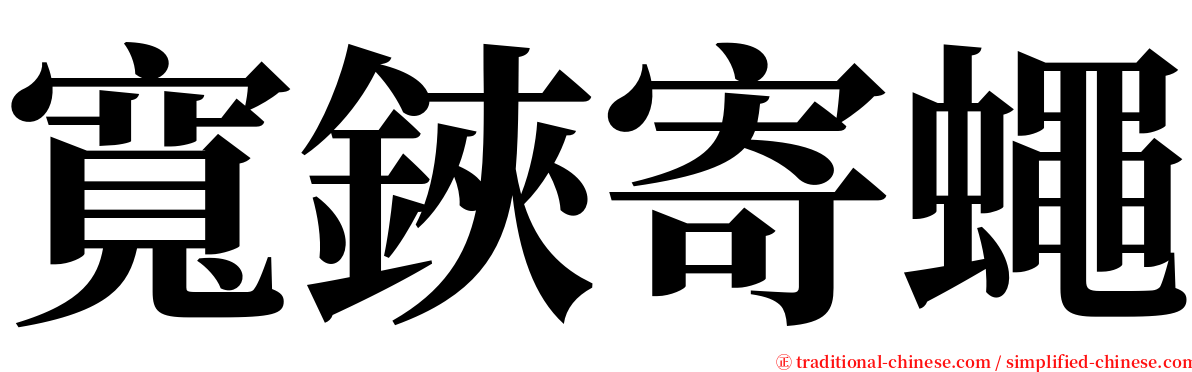 寬鋏寄蠅 serif font