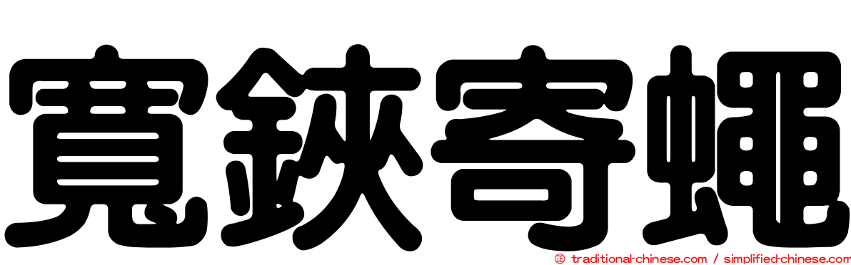 寬鋏寄蠅