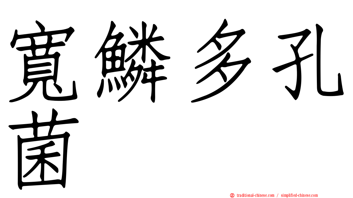 寬鱗多孔菌