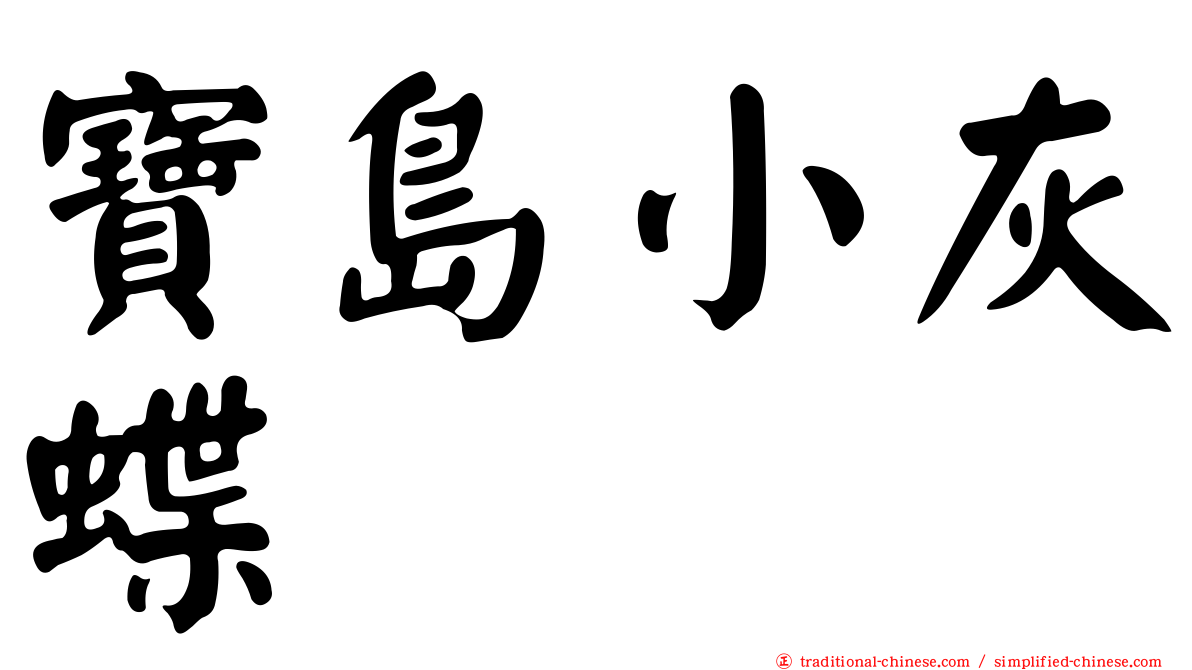 寶島小灰蝶