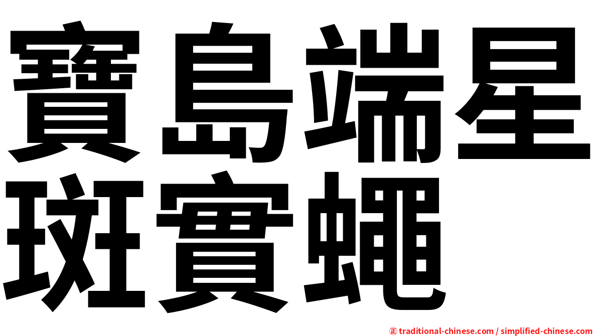 寶島端星斑實蠅