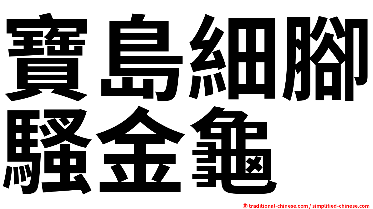 寶島細腳騷金龜