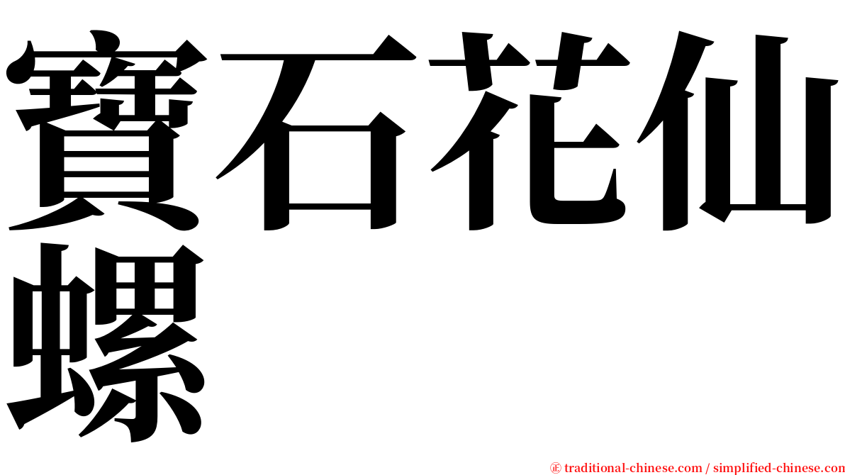 寶石花仙螺 serif font