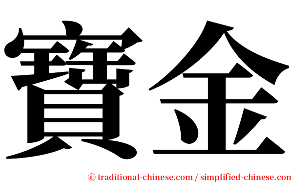 寶金 serif font
